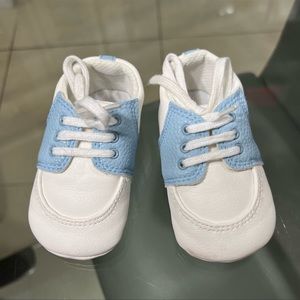 White and Blue Kids Shoes